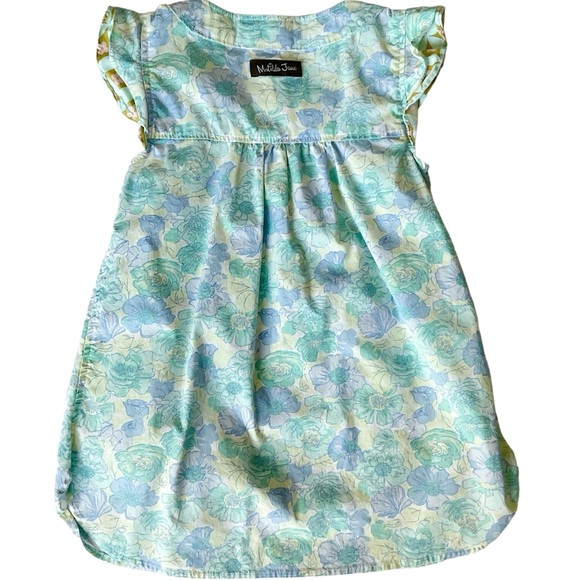Matilda Jane Aqua Azaleas Flower Toddler Girls Dress - Picture 2 of 3